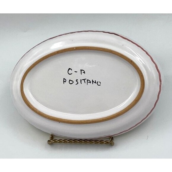 Deruta Ricco Italian Hand Painted Small Plate Dish Soap Dish Signed - Picture 8 of 8